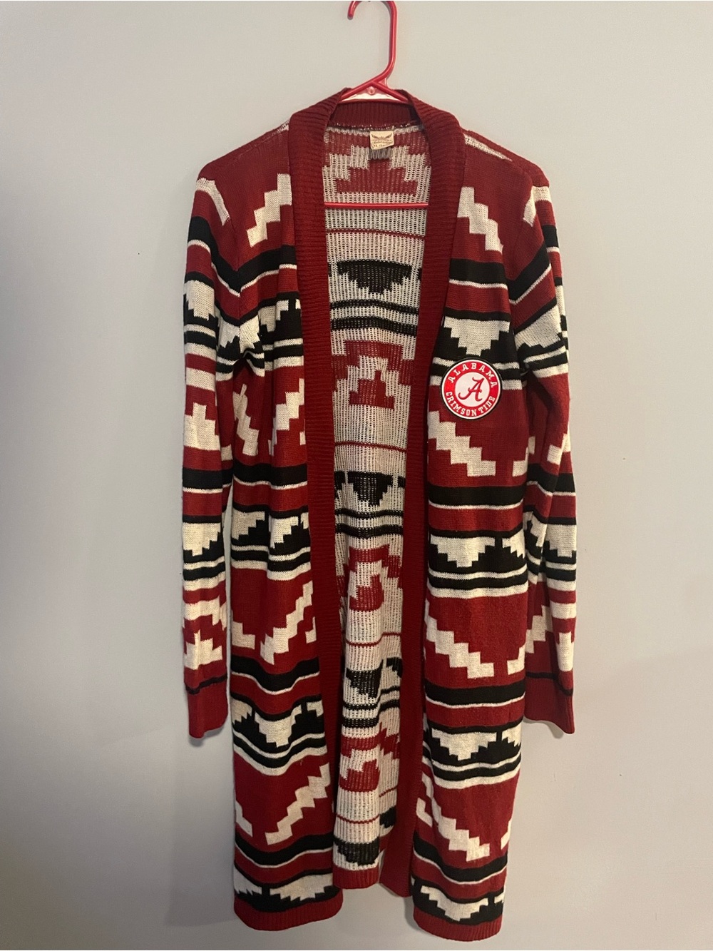 Alabama crimson Faded Glory Black wineOpen-Front Cardigan size 16-18
